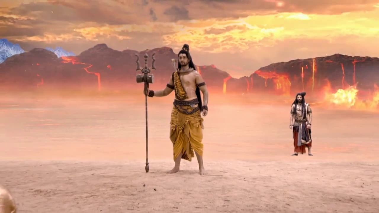 Mahadev and Lord Krishna engage in battle