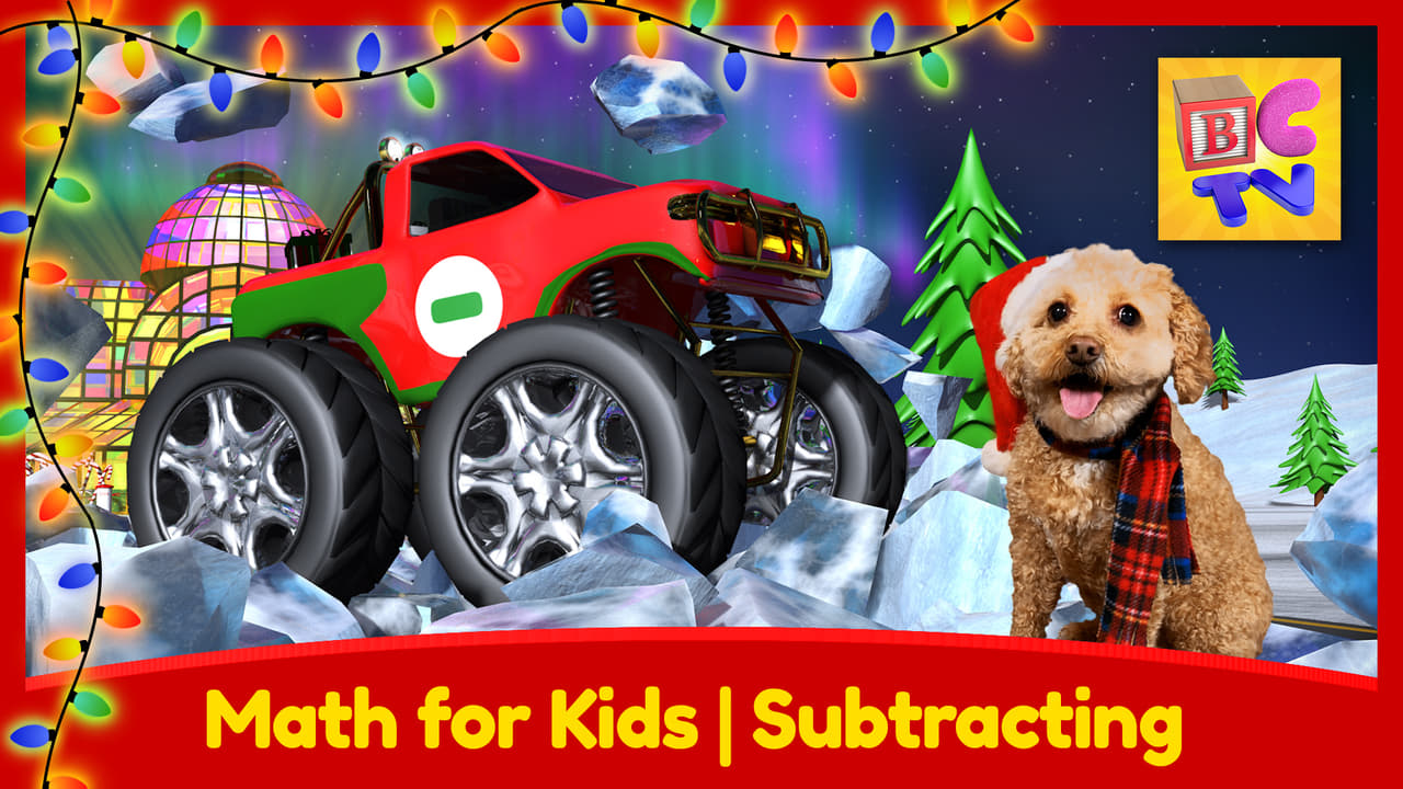 Christmas Subtracting  Learn Math for Kids with Monster Trucks and Lizzy the Dog