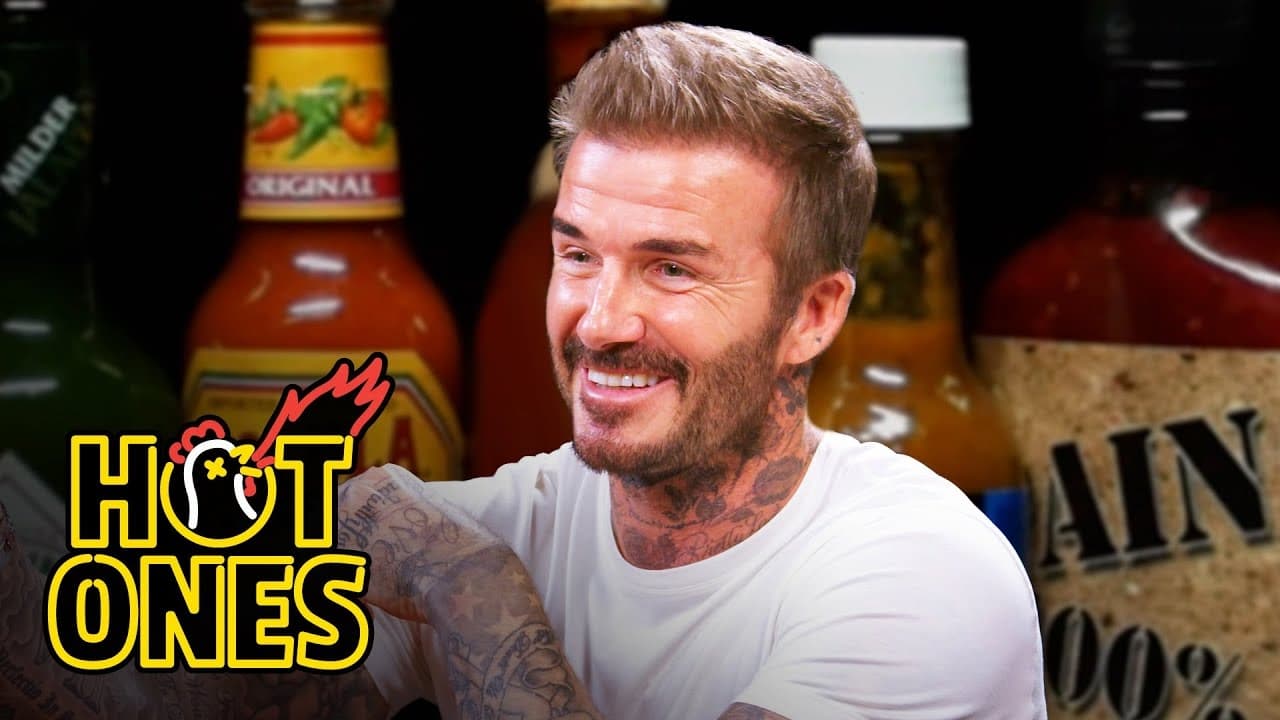 David Beckham Embraces the Moment While Eating Spicy Wings