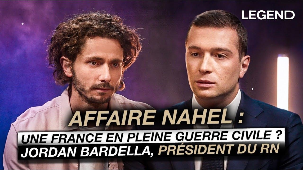 Nahel affair France in the throes of civil war Jordan Bardella President of the RN responds