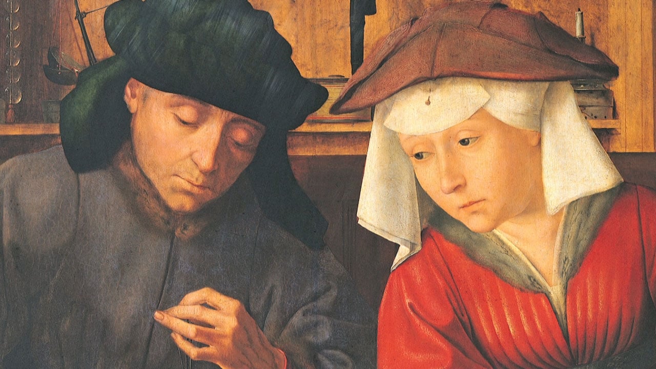 The Moneylender and his Wife 1514 by Quentin Massys