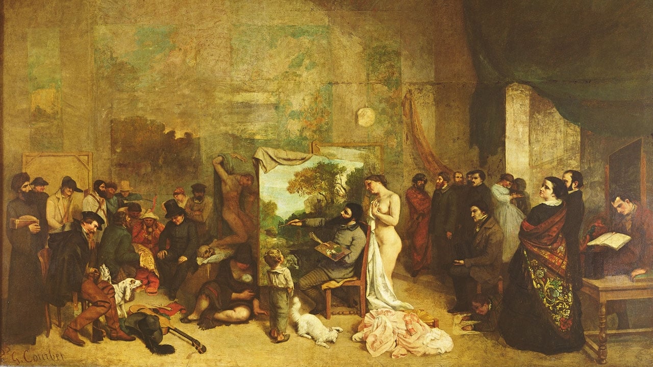 The Artists Studio 1855 by Gustave Courbet