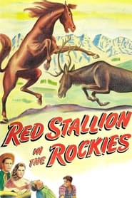 Red Stallion In The Rockies' Poster
