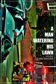 A Man Watering His Lawn' Poster