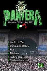 Pantera 1992 Monsters of Rock Italy' Poster