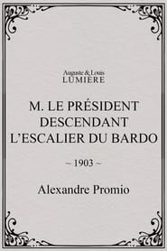 M le prsident descendant lescalier du Bardo' Poster