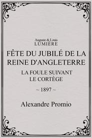 Fte du jubil de la reine dAngleterre  la foule suivant le cortge' Poster