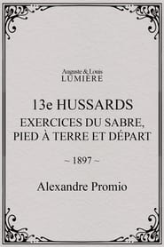 13e hussards  exercices du sabre pied  terre et dpart' Poster