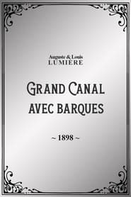 Grand Canal avec barques' Poster