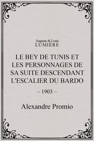 Le Bey de Tunis et les personnages de sa suite descendant lescalier du Bardo' Poster