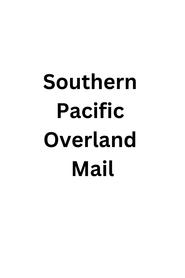 Southern Pacific Overland Mail' Poster