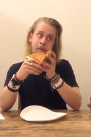 Macaulay Culkin Eating a Slice of Pizza' Poster