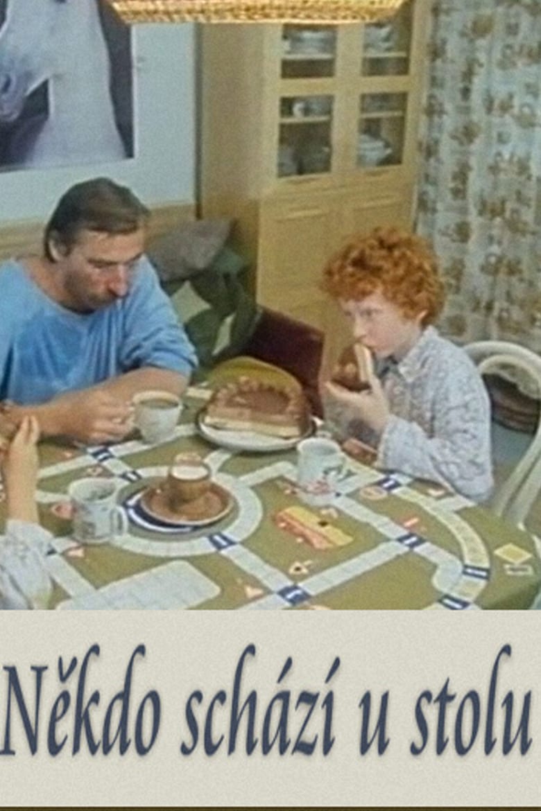 Nekdo schází u stolu Poster