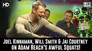 Joel Kinnaman Will Smith  Jai Courtney on Adam Beachs Awful Squats