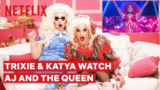Drag Queens Trixie Mattel  Katya React to RuPauls AJ and the Queen  I Like to Watch  Netflix