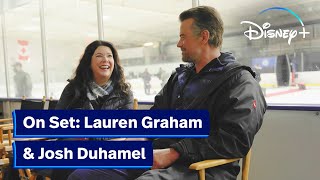 On the Set of The Mighty Ducks Game Changers Season 2 with Lauren Graham  Josh Duhamel  Disney