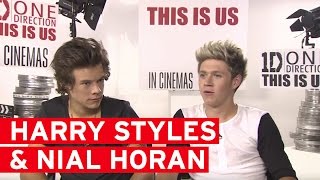 One Direction This Is Us Harry Styles  Niall Horan interview