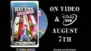 Disneys Recess Schools Out VHS and DVD Release Ad 2001
