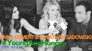 Behind the Scenes with Emily Osment  Jonathan Sadowski on the Set of Young  Hungry Season 3