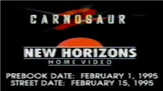 New Horizon Home Video Proudly Present Carnosaur 2 Screener Copy Opening