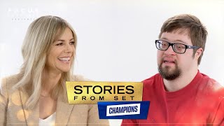 Kaitlin Olson  Kevin Iannucci Enjoyed Joking Around with the Cast of Champions  Stories From Set