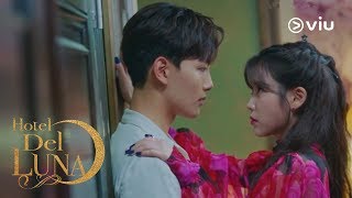 IU pushes Yeo Jin Goo against the wall   Hotel Del Luna EP10 ENG SUBS