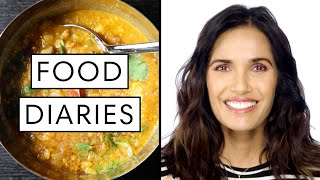 Everything Top Chef Host Padma Lakshmi Eats in a Day  Food Diaries Bite Size  Harpers BAZAAR