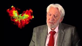 The Hunger Games Mockingjay Part 2 Donald Sutherland Official Interview  ScreenSlam