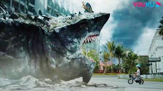 CLIPBig Shark mutated again after eating people in the city  Land Shark  YOUKU MONSTER MOVIE