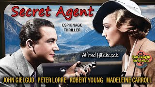 Secret Agent 1936  Alfred Hitchcock Spy Thriller  Robert Young Madeleine Carroll