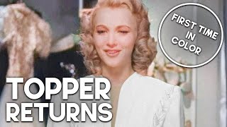 Topper Returns  COLORIZED  Classic Romantic Movie  Mystery Film