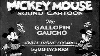 The Gallopin Gaucho 1928 Mickey Mouse Disney Short Cartoon