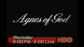 Agnes of God 1987 HBO Promo