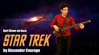 Star Trek theme by Alexander Courage bass duet arrangement  Karl Clews on bass