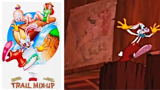 Disney Censorship Comparison Rigid Tools poster in Roger Rabbit short Trail MixUp 1993