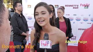 Allison Paige at the Bennetts War  red carpet