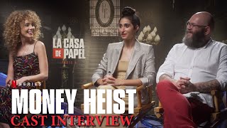 MONEY HEIST Esther Acebo Alba Flores  Darko Peric  Netflix Interview