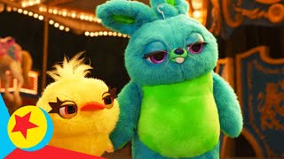 Fluffy Stuff with Ducky  Bunny Three Heads Clip  Pixar Popcorn  Pixar