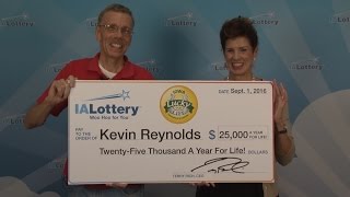 Kevin Reynolds of Bettendorf IA Wins 25000 A Year FOR LIFE