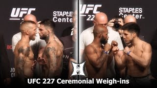 UFC 227 Dillashaw vs Garbrandt  Johnson vs Cejudo Ceremonial Weighins  Staredowns