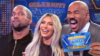 Kim  Kanye and the Kardashians clash All the CRAZIEST MOMENTS  Celebrity Family Feud
