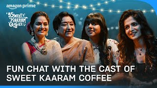 Dhivyadharshini DD Neelakandan with the cast of Sweet Kaaram Coffee  Prime Video IN