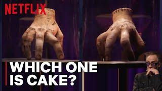 Tim Burton and The Cast Of Wednesday Play Is It Cake  Netflix