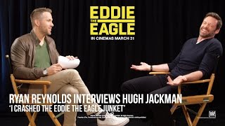 Eddie The Eagle Ryan Reynolds Interviews Hugh Jackman in HD 1080p