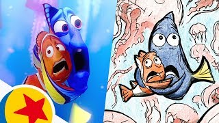 Marlin and Dory in the Jellyfish Forest from Finding Nemo  Pixar Side by Side