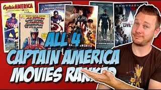All 4 Captain America Movies Ranked w the 1944 Serials  1979 TV Movies  the MCU