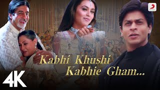 Kabhi Khushi Kabhie Gham  Title Track  Shah Rukh Khan  Lata Mangeshkar  4K Video