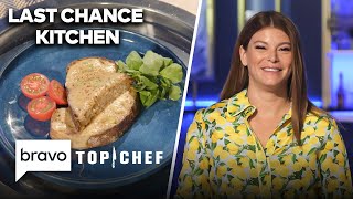 Can These Eliminated Chefs Master This Cheesy Pub Toast  Last Chance Kitchen S20 E3  Bravo