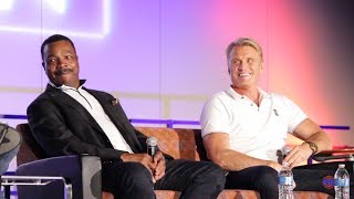 Carl Weathers and Dolph Lundgren  Apollo Creed Ivan Drago Rocky Panel