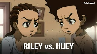 Riley vs Huey  The Boondocks  adult swim